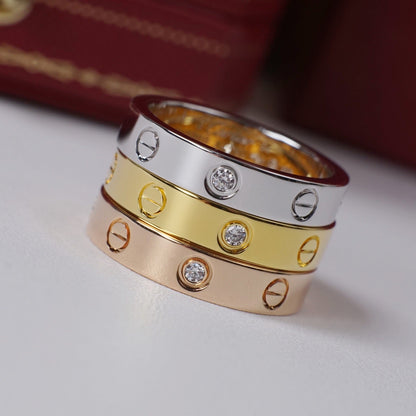 [Love Lucky]LOVE 4MM 1 DIAMOND RING