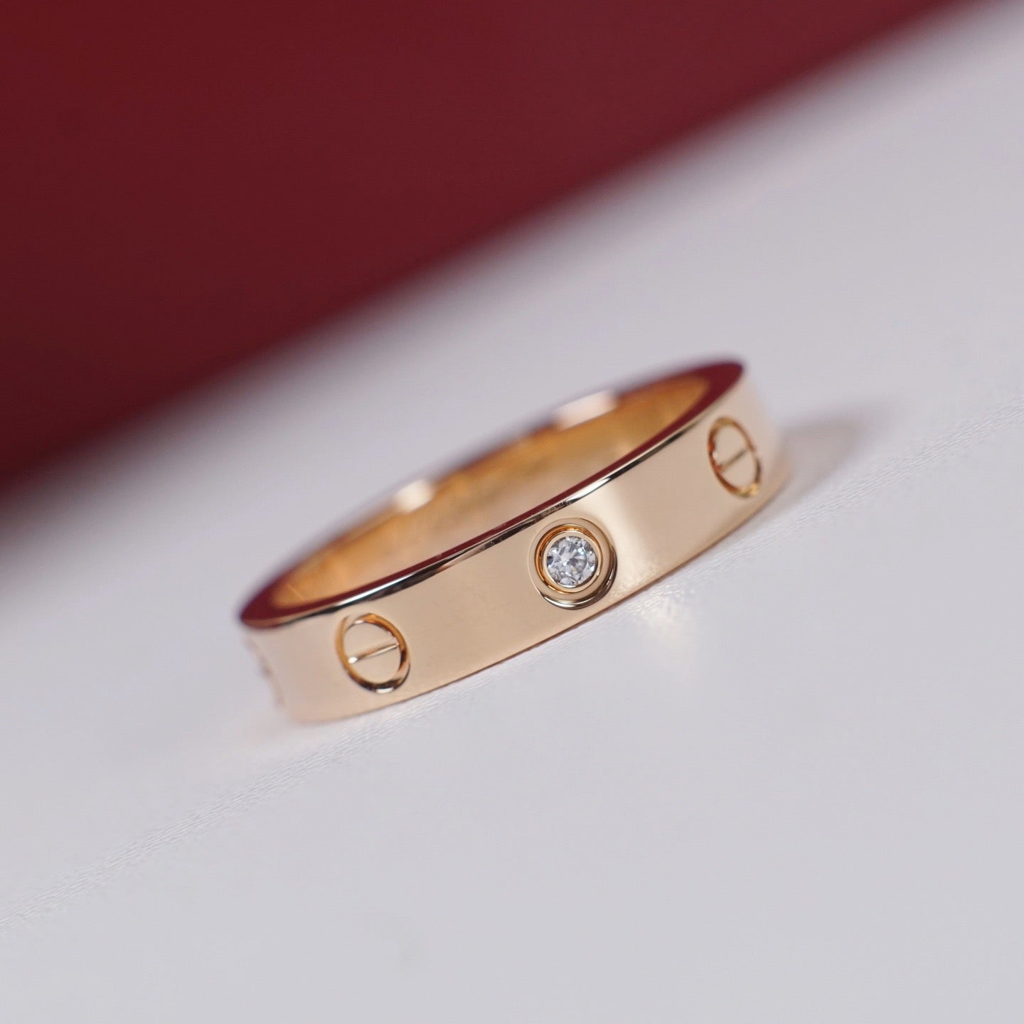 [Love Lucky]LOVE 4MM 1 DIAMOND RING