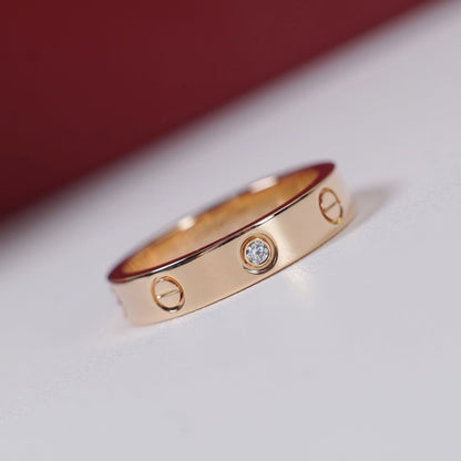 [Love Lucky]LOVE 4MM 1 DIAMOND RING
