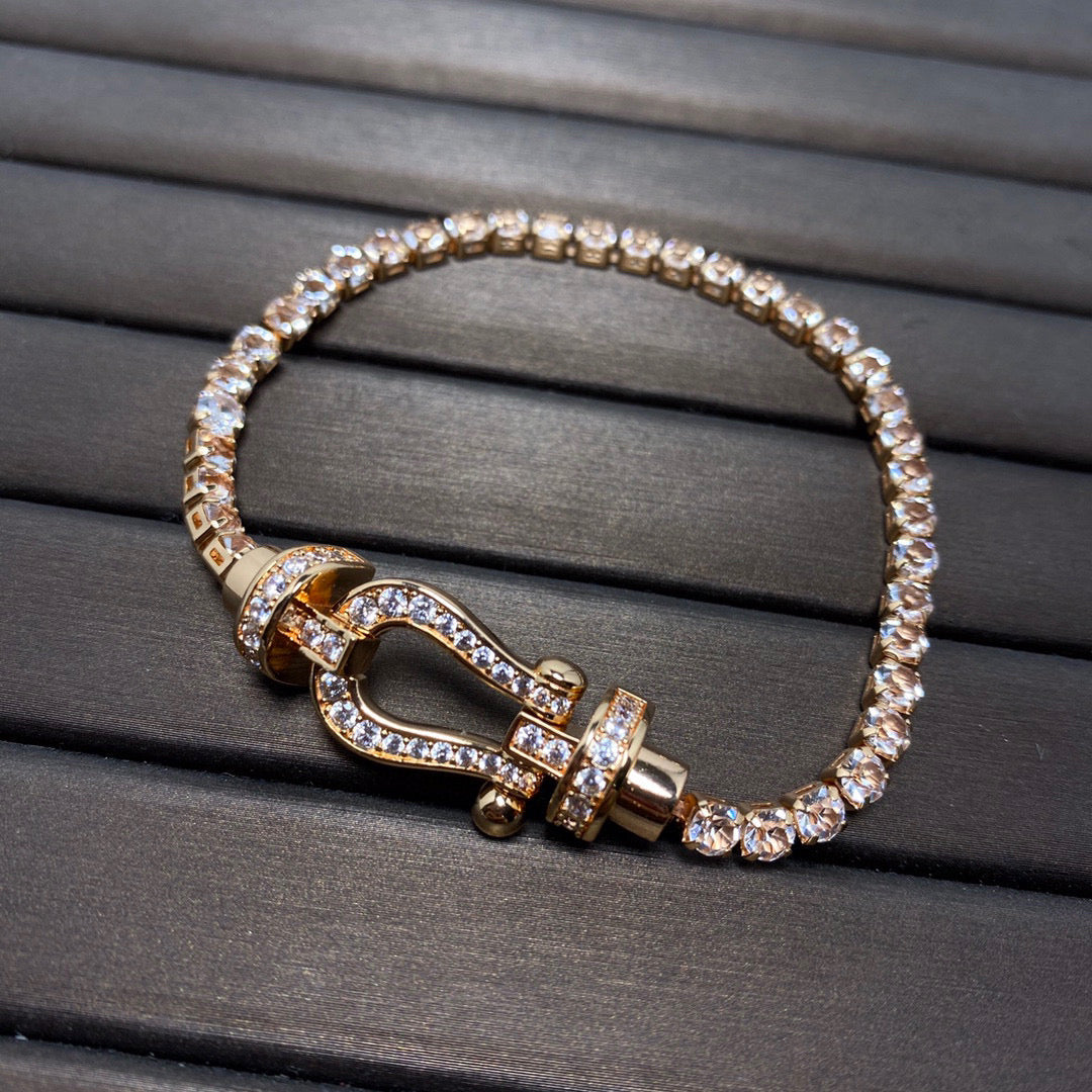 [Love Lucky]BRACELET TENNIS DIAMANT FER À CHEVAL FORCE