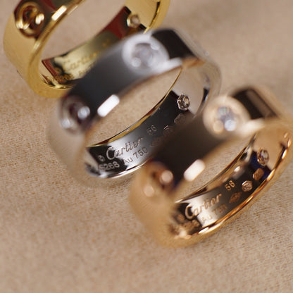 [Love Lucky]LOVE 5.5MM 3 DIAMOND RING