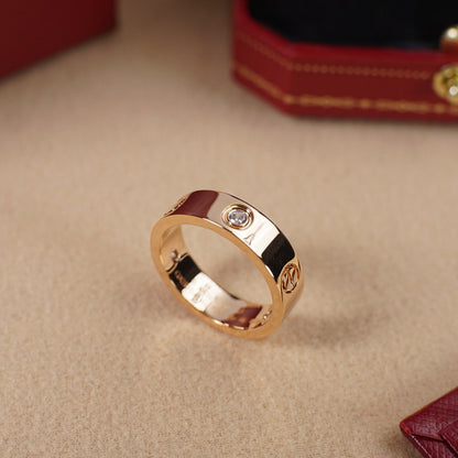 [Love Lucky]LOVE 5.5MM 3 DIAMOND RING