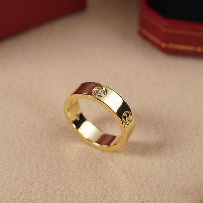 [Love Lucky]LOVE 5.5MM 3 DIAMOND RING