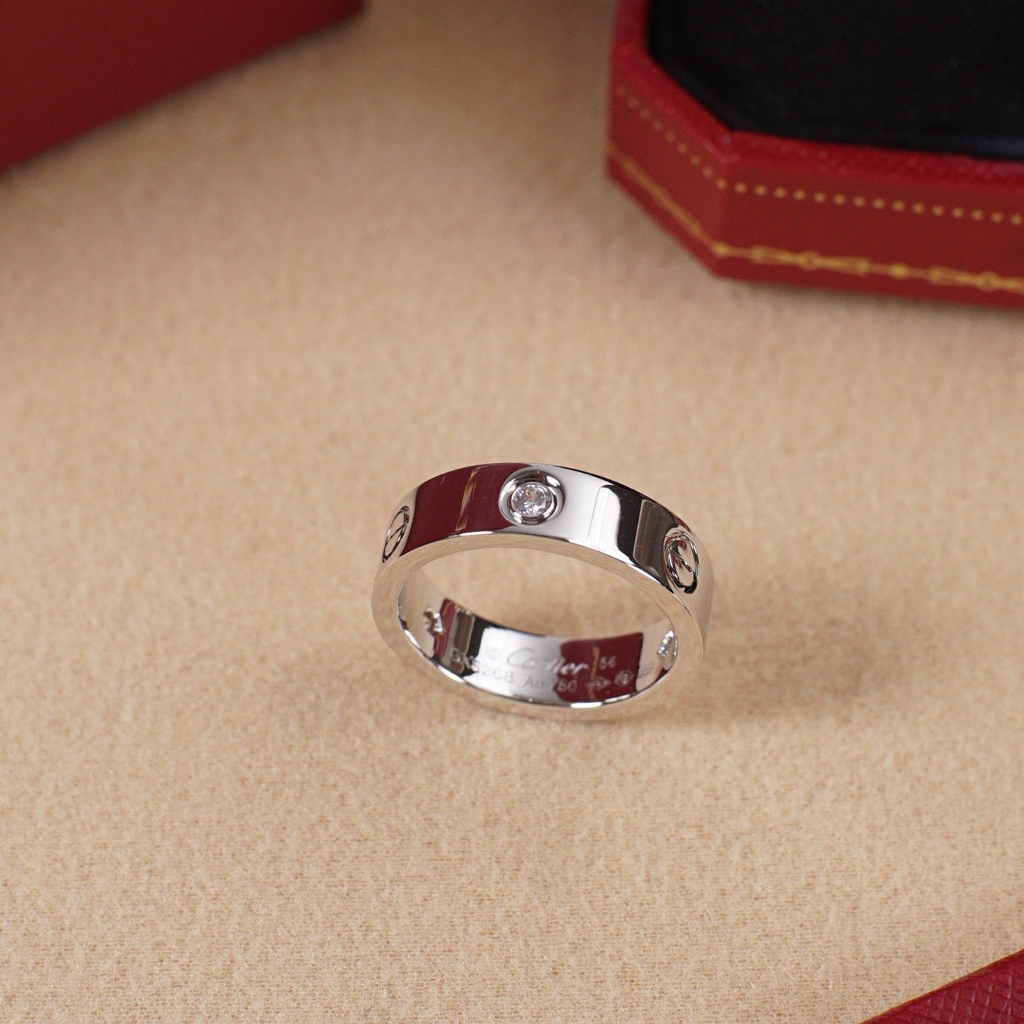 [Love Lucky]LOVE 5.5MM 3 DIAMOND RING