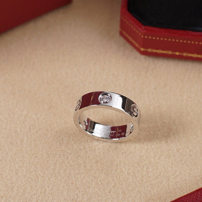 [Love Lucky]LOVE 5.5MM 3 DIAMOND RING