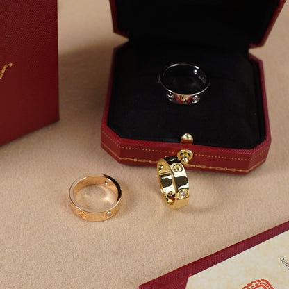 [Love Lucky]LOVE 5.5MM 3 DIAMOND RING
