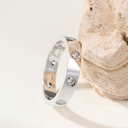 [Love Lucky]LOVE 4MM 8 DIAMOND RING