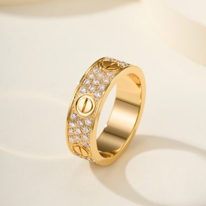 [Love Lucky]LOVE RING 5.5MM DIAMONDS PAVED