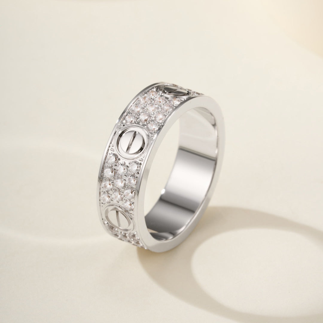 [Love Lucky]LOVE RING 5.5MM DIAMONDS PAVED