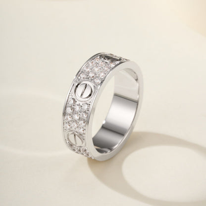 [Love Lucky]LOVE RING 5.5MM DIAMONDS PAVED