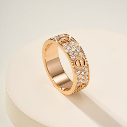 [Love Lucky]LOVE RING 5.5MM DIAMONDS PAVED