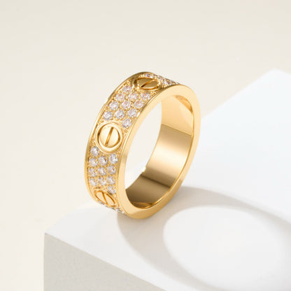 [Love Lucky]LOVE RING 5.5MM DIAMONDS PAVED