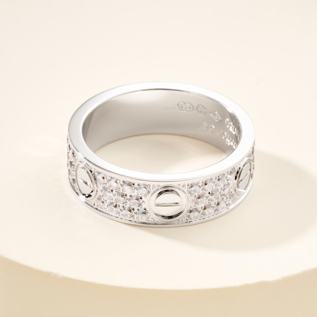 [Love Lucky]LOVE RING 5.5MM DIAMONDS PAVED