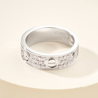 [Love Lucky]LOVE RING 5.5MM DIAMONDS PAVED