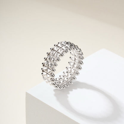 [Love Lucky]CLASH 9.2MM DOUBLE ROW RING
