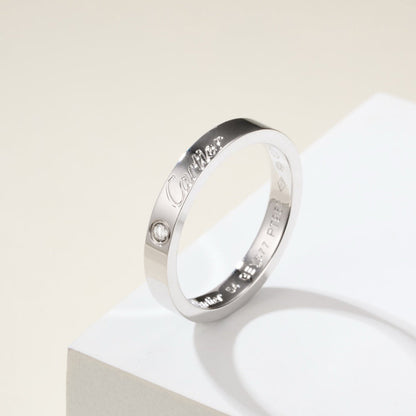[Love Lucky]LOVE RING 4MM 1 DIAMOND