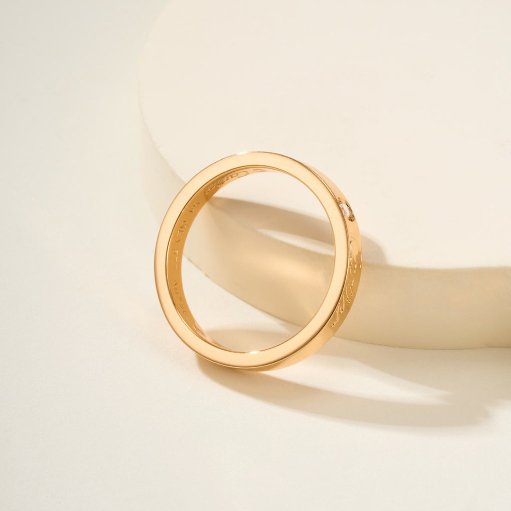 [Love Lucky]LOVE RING 4MM 1 DIAMOND