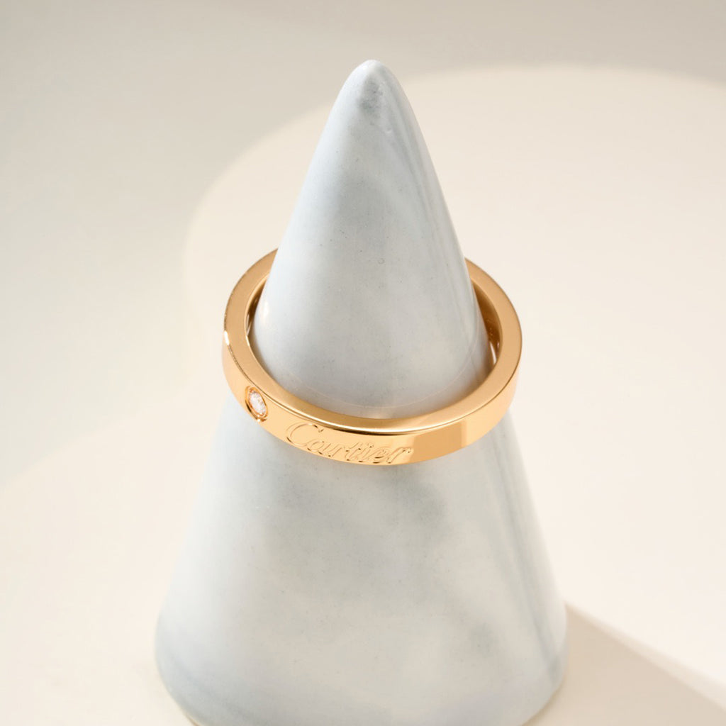 [Love Lucky]LOVE RING 4MM 1 DIAMOND