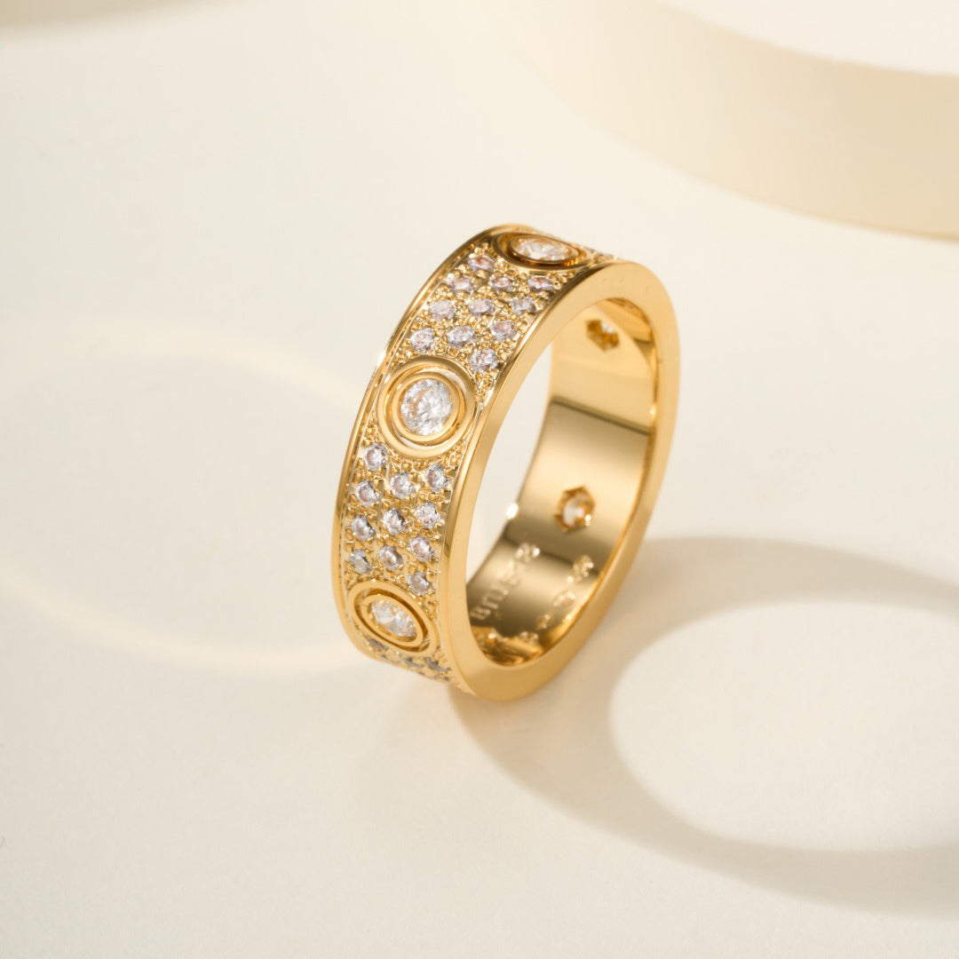[Love Lucky]LOVE 5.5MM FULL-PAVE 6-DIAMOND RING