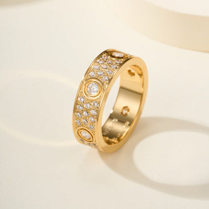 [Love Lucky]LOVE 5.5MM FULL-PAVE 6-DIAMOND RING