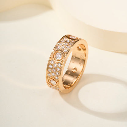 [Love Lucky]LOVE 5.5MM FULL-PAVE 6-DIAMOND RING