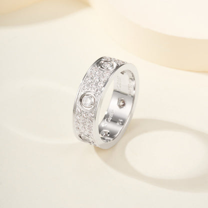 [Love Lucky]LOVE 5.5MM FULL-PAVE 6-DIAMOND RING