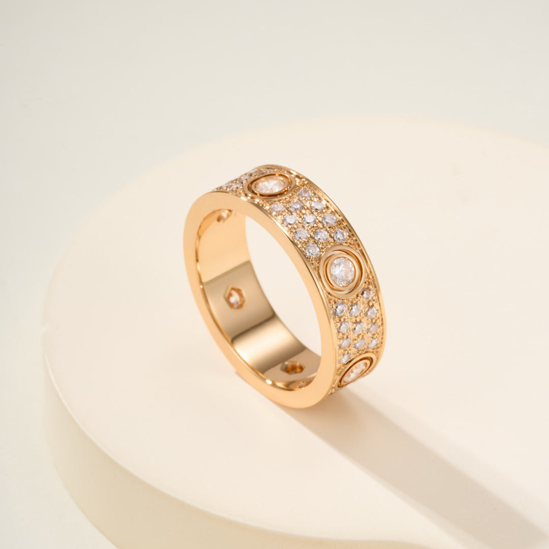 [Love Lucky]LOVE 5.5MM FULL-PAVE 6-DIAMOND RING