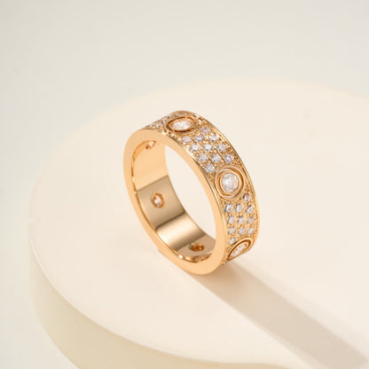 [Love Lucky]LOVE 5.5MM FULL-PAVE 6-DIAMOND RING