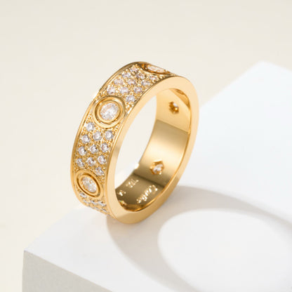 [Love Lucky]LOVE 5.5MM FULL-PAVE 6-DIAMOND RING