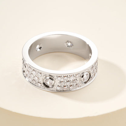 [Love Lucky]LOVE 5.5MM FULL-PAVE 6-DIAMOND RING
