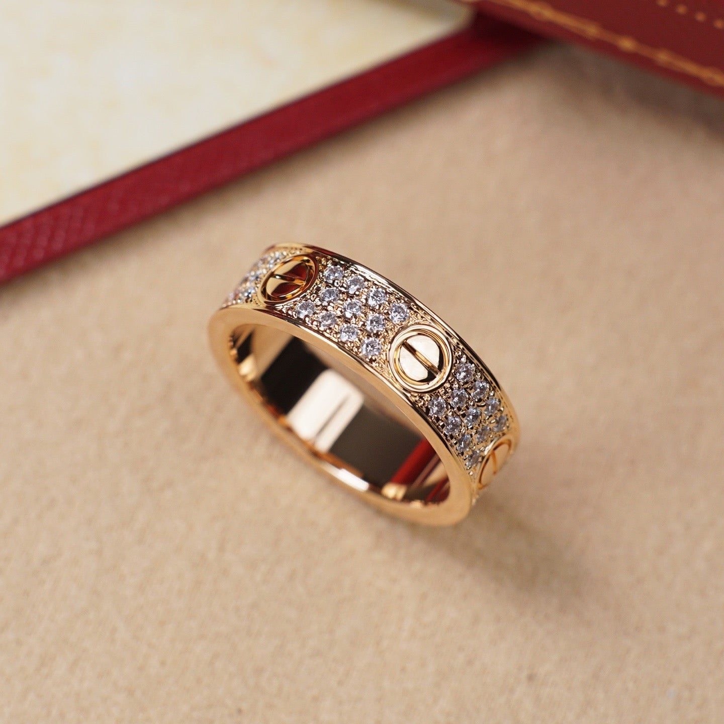[Love Lucky]LOVE RING 5.5MM DIAMONDS PAVED