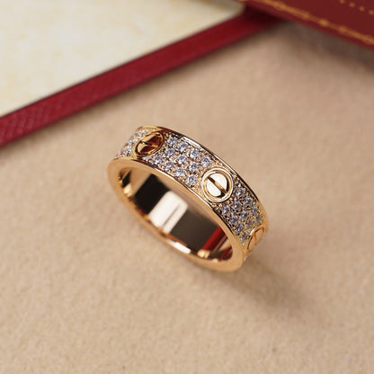 [Love Lucky]LOVE RING 5.5MM DIAMONDS PAVED