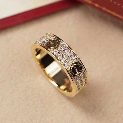 [Love Lucky]LOVE RING 5.5MM DIAMONDS PAVED
