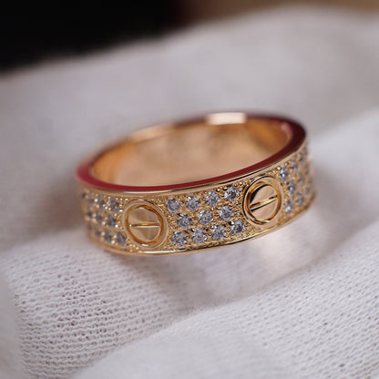 [Love Lucky]LOVE RING 5.5MM DIAMONDS PAVED