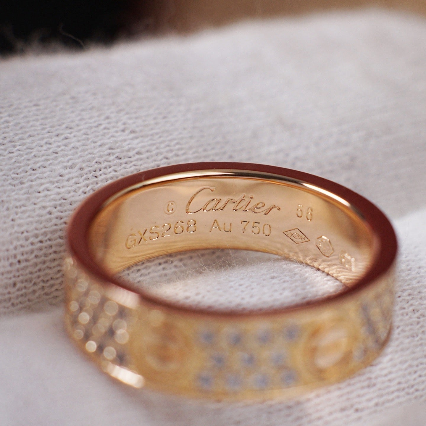 [Love Lucky]LOVE RING 5.5MM DIAMONDS PAVED