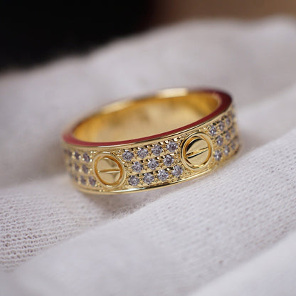 [Love Lucky]LOVE RING 5.5MM DIAMONDS PAVED