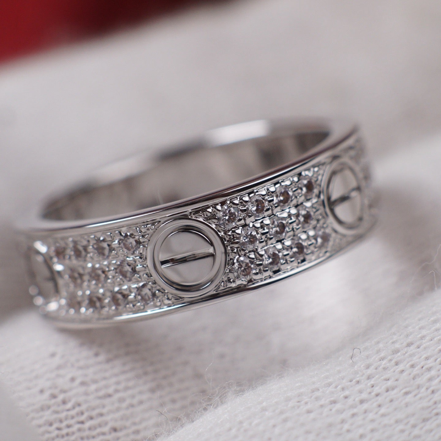 [Love Lucky]LOVE RING 5.5MM DIAMONDS PAVED