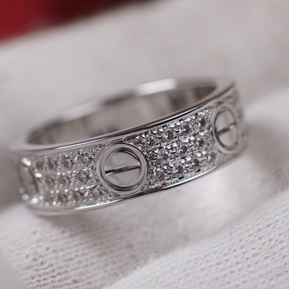 [Love Lucky]LOVE RING 5.5MM DIAMONDS PAVED