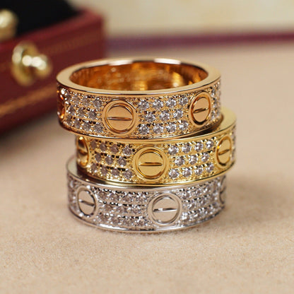[Love Lucky]LOVE RING 5.5MM DIAMONDS PAVED
