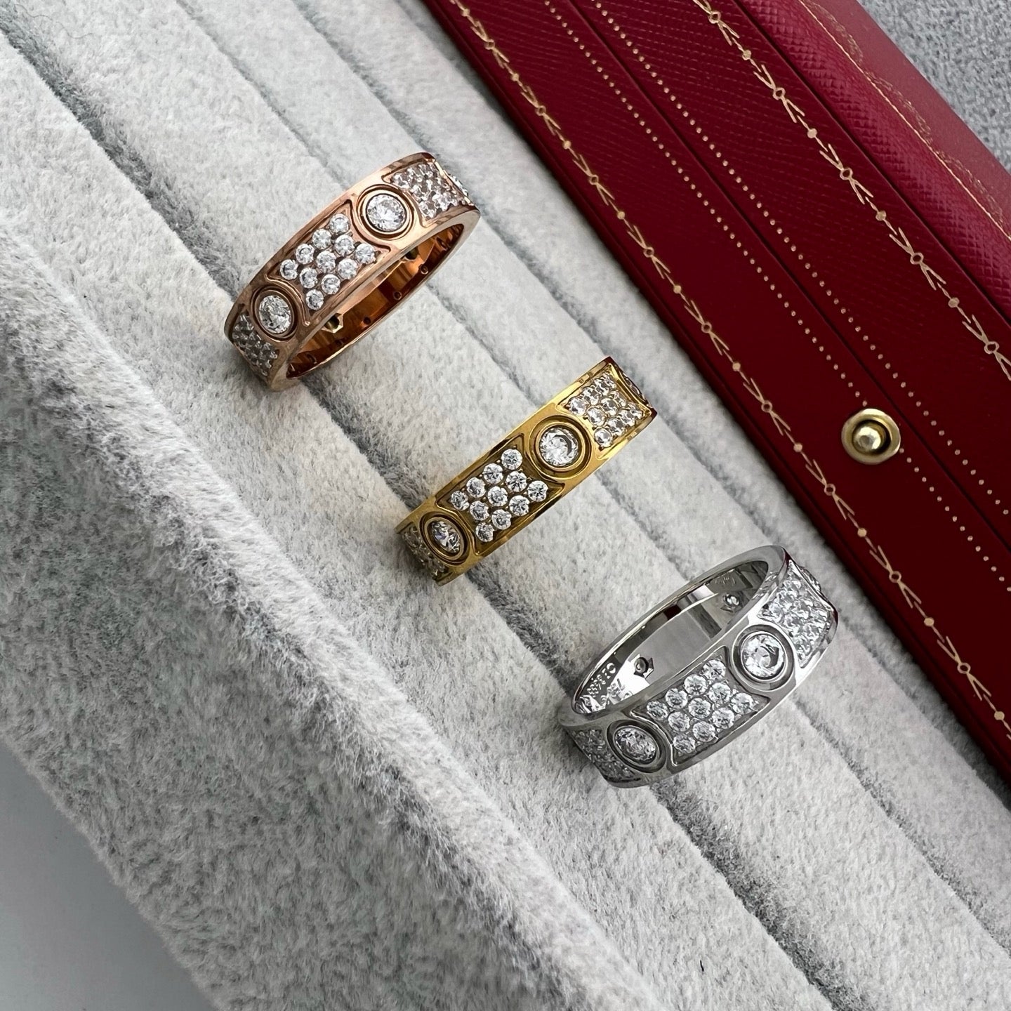 [Love Lucky]LOVE 5.5MM FULL-PAVE 6-DIAMOND RING