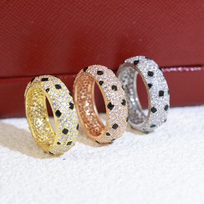 [Love Lucky]PANTHERE SPOTTED FULL DIAMOND RING
