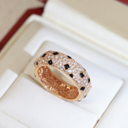 [Love Lucky]PANTHERE SPOTTED FULL DIAMOND RING