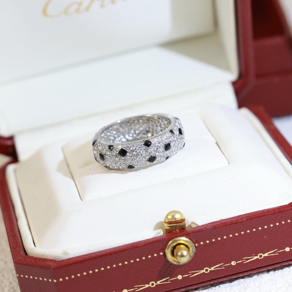 [Love Lucky]PANTHERE SPOTTED FULL DIAMOND RING