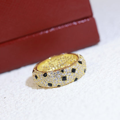 [Love Lucky]PANTHERE SPOTTED FULL DIAMOND RING