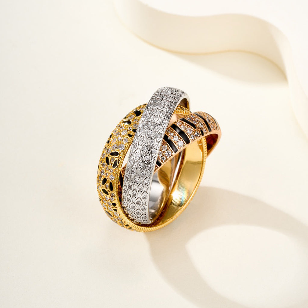 [Love Lucky]TRINITY  RING LEOPARD PRINT