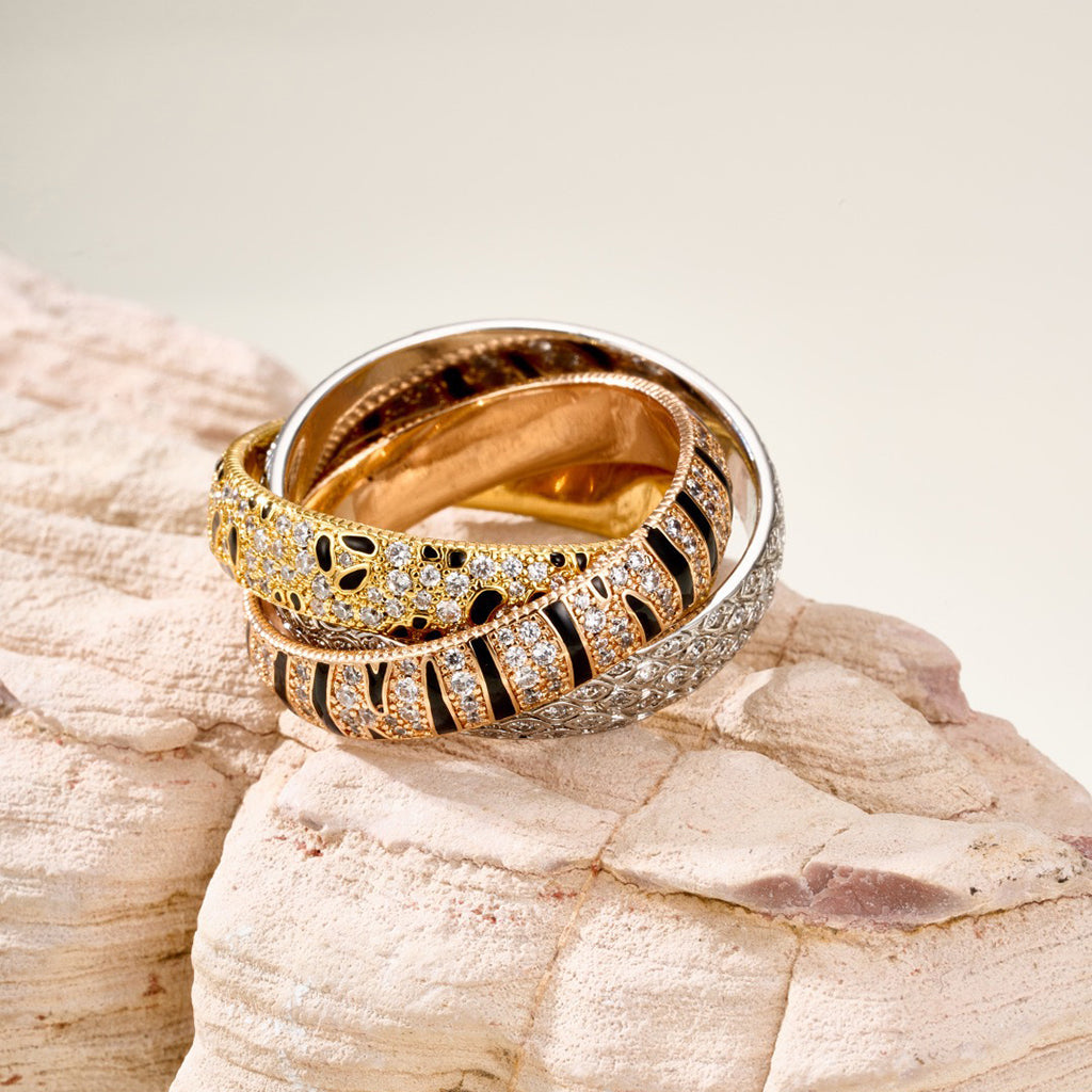 [Love Lucky]TRINITY  RING LEOPARD PRINT