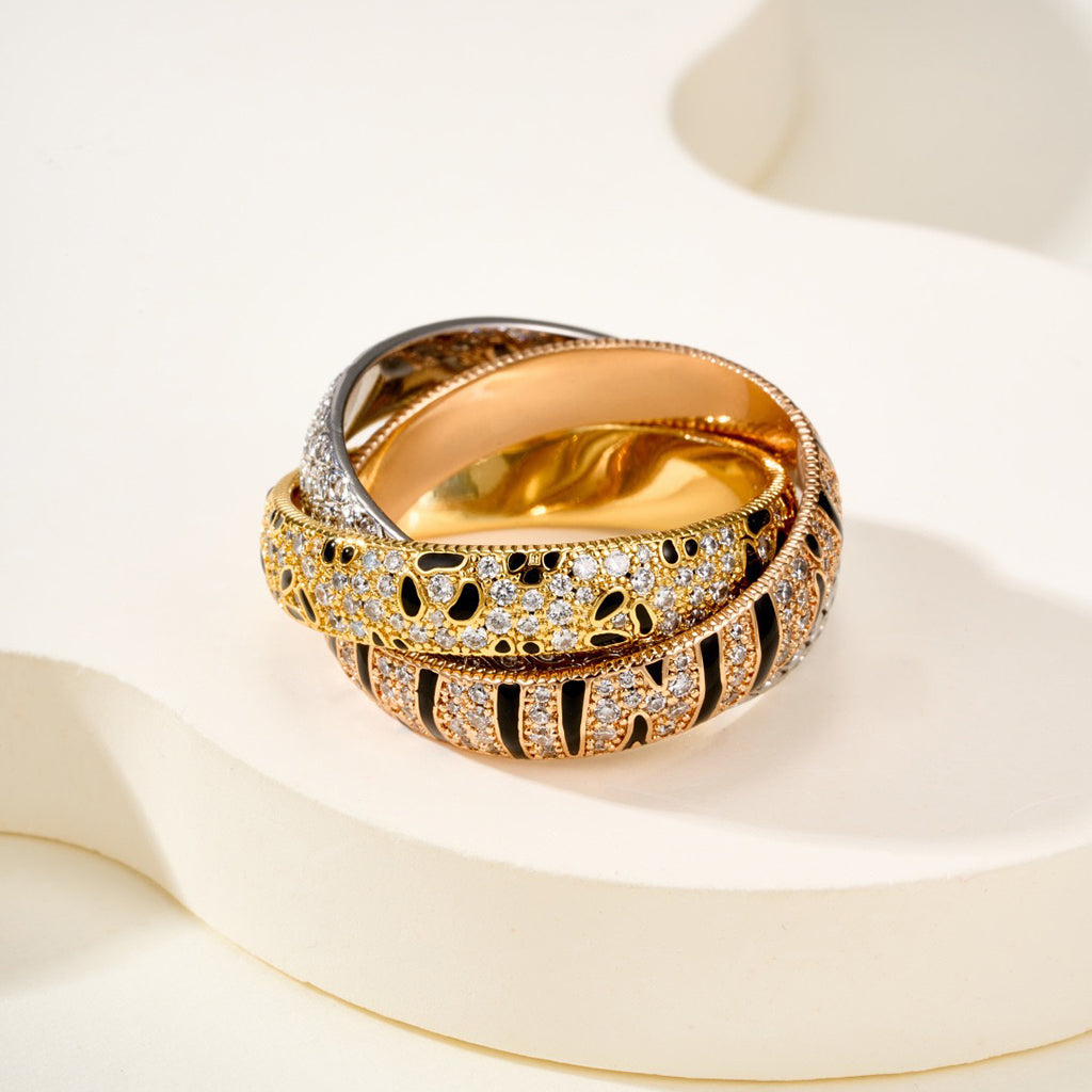[Love Lucky]TRINITY  RING LEOPARD PRINT