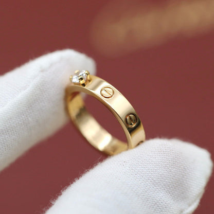 [Love Lucky]LOVE RING 3.6MM 1 BIG DIAMOND