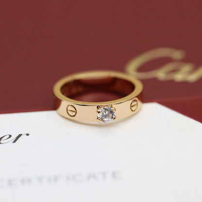 [Love Lucky]LOVE RING 3.6MM 1 BIG DIAMOND