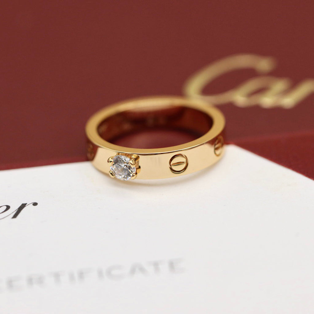 [Love Lucky]LOVE RING 3.6MM 1 BIG DIAMOND